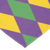 Mardi Gras Harlequin Green Lila Gold Tischdecke (Schrägansicht)