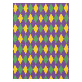 Mardi Gras Harlequin Green Lila Gold Tischdecke (Vorderseite)