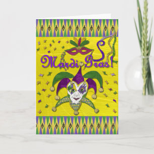 Mardi Gras Harlequin Karte