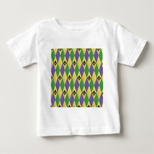 Mardi Gras Harlequin Lilie Baby T-shirt (Vorderseite)