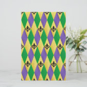 Mardi Gras Harlequin Lilie Briefpapier (Stehend Vorderseite)