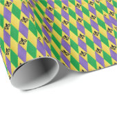 Mardi Gras Harlequin Lilie Geschenkpapier (Rolleneckpunkt)
