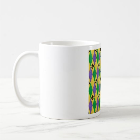 Mardi Gras Harlequin Lilie Kaffeetasse (Links)
