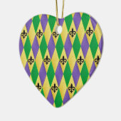 Mardi Gras Harlequin Lilie Keramikornament (Links)