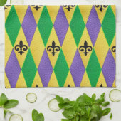 Mardi Gras Harlequin Lilie Kitchen Handtücher (Gefaltet)