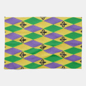 Mardi Gras Harlequin Lilie Kitchen Handtücher (Horizontal)
