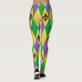 Mardi Gras Harlequin Lilie Leggings (Rückseite)