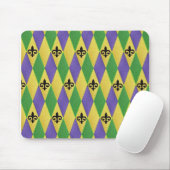 Mardi Gras Harlequin Lilie Mousepad (Mit Mouse)