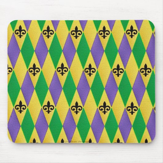 Mardi Gras Harlequin Lilie Mousepad (Vorne)