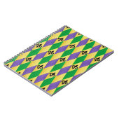 Mardi Gras Harlequin Lilie Notizblock (Linke Seite)