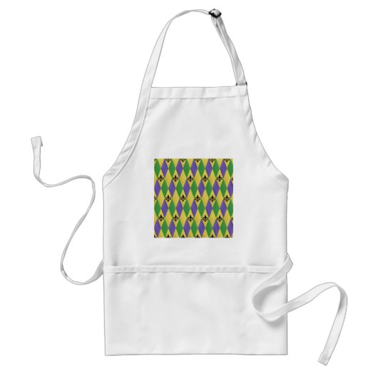 Mardi Gras Harlequin Lilie Schürze (Vorne)