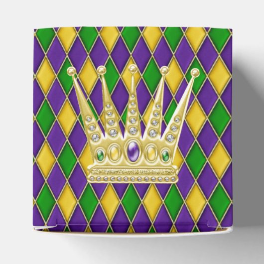 Mardi Gras Harlequin-Muster mit Crown2 Geschenkschachtel (Oben)