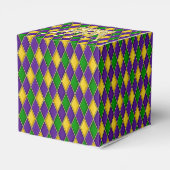 Mardi Gras Harlequin-Muster mit Crown2 Geschenkschachtel (Rückseite)