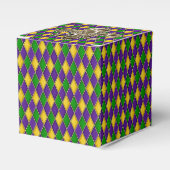 Mardi Gras Harlequin-Muster mit Lilie Geschenkschachtel (Vorderseite)