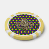 Mardi Gras Harlequin Muster mit Lilie Pokerchips (Einzeln)