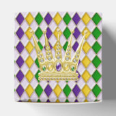 Mardi Gras Harlequin pattern2 mit Crown2 Geschenkschachtel (Oben)