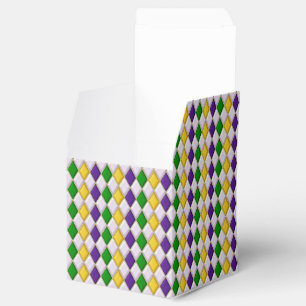 Mardi Gras Harlequin pattern2 mit Crown2 Geschenkschachtel