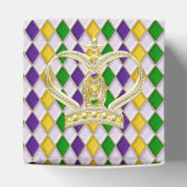 Mardi Gras Harlequin pattern2 mit Crown Geschenkschachtel (Oben)