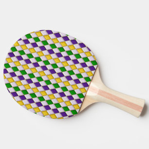 Mardi Gras Harlequin Pattern2 Paddles Tischtennis Schläger