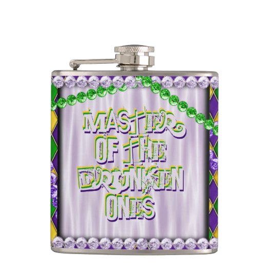 Mardi Gras Harlequin Pattern, Beads, Lilie Flachmann (Vorderseite)