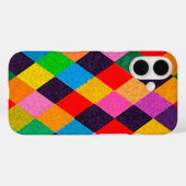 MARDI GRAS HARLEQUIN PATTERN Farbenfrohe Rhombi Case-Mate iPhone Hülle (Rückseite (Horizontal))
