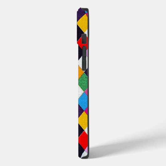 MARDI GRAS HARLEQUIN PATTERN Farbenfrohe Rhombi Case-Mate iPhone Hülle (Rückseite / Links)
