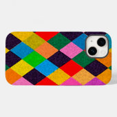 MARDI GRAS HARLEQUIN PATTERN Farbenfrohe Rhombi Case-Mate iPhone Hülle (Rückseite (Horizontal))