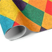 MARDI GRAS HARLEQUIN PATTERN Farbenfrohe Rhombi Geschenkpapier (Rolleneckpunkt)