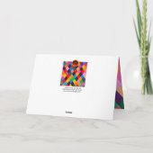 MARDI GRAS HARLEQUIN PATTERN Farbenfrohe Rhombi-Ka Karte (Rückseite)