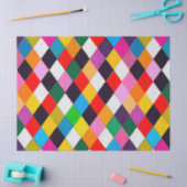 MARDI GRAS HARLEQUIN PATTERN Farbenfrohe Rhombi Seidenpapier (Basteln)