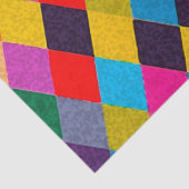 MARDI GRAS HARLEQUIN PATTERN Farbenfrohe Rhombi Seidenpapier (Detail)