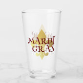 Mardi Gras Harlequin Pattern Glas (Rückseite)