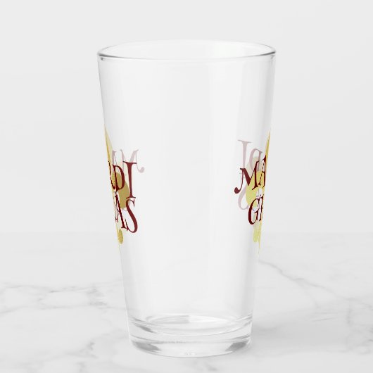 Mardi Gras Harlequin Pattern Glas (Rechts)
