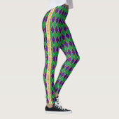 Mardi Gras | Harlequin Pattern | Personalisiert Leggings (Rechts)
