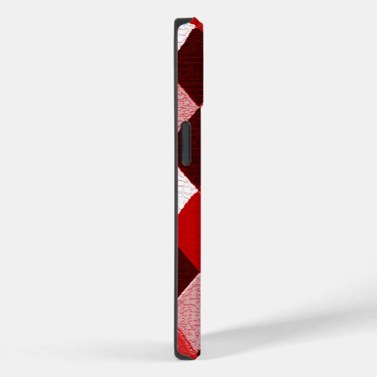 MARDI GRAS HARLEQUIN PATTERN Red Pink White Rhombi Case-Mate iPhone Hülle (Rückseite / Rechts)