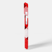 MARDI GRAS HARLEQUIN PATTERN Red Pink White Rhombi Case-Mate iPhone Hülle (Rückseite / Links)