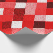 MARDI GRAS HARLEQUIN PATTERN Red Pink White Rhombi Geschenkpapier (Ecke)