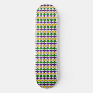 Mardi Gras Harlequin Pattern Skate Deck - leicht Skateboard