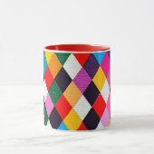 MARDI GRAS HARLEQUIN PATTERN Tasse Rhombi (Zentrum)