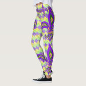 Mardi Gras Harlequin Pattern und Lilie Leggings (Links)