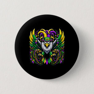 Mardi Gras Harpy Adler Narr Button