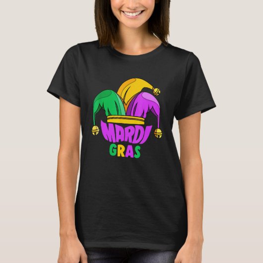 Mardi Gras Hat Mardi Gras Karneval Kostüm Idee T-Shirt (Vorderseite)
