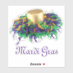 Mardi Gras Hat Sticker