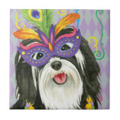 Mardi Gras Havanese Fliese (Vorderseite)