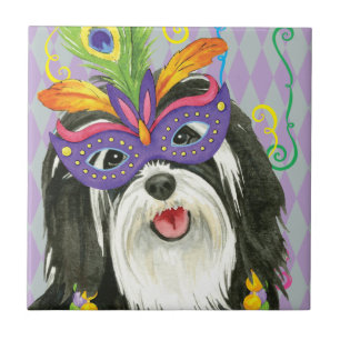 Mardi Gras Havanese Fliese
