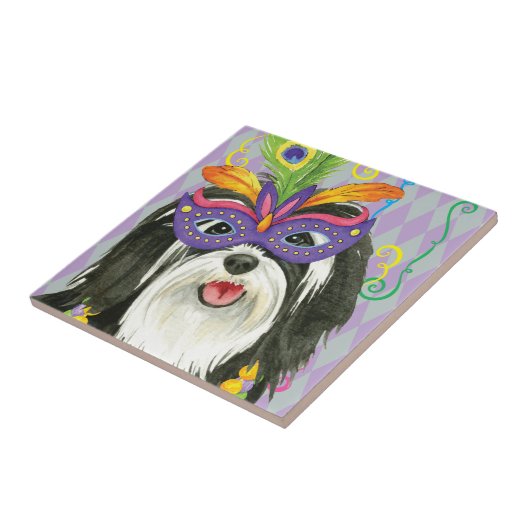 Mardi Gras Havanese Fliese (Seite)