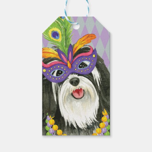 Mardi Gras Havanese Geschenkanhänger (Vorderseite)