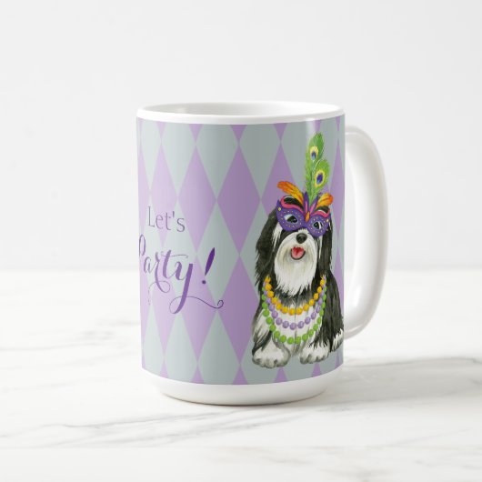 Mardi Gras Havanese Kaffeetasse (VorderseiteRechts)