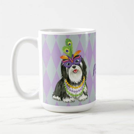 Mardi Gras Havanese Kaffeetasse (Links)