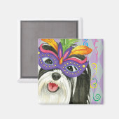 Mardi Gras Havanese Magnet (Vorderseite/Rückseite)